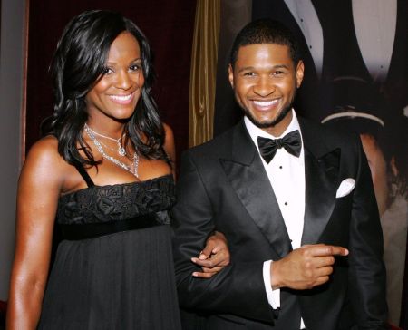 Usher with his ex-wife Temeka Foster